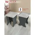 Комплект кухонных табуретов Мебельная фабрика Лена, искусственная кожа, 2 шт, антрацитный цвет