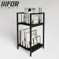 Стойка подставка Forvinyl для виниловых пластинок и винилового проигрывателя дисков, черная из металла в стиле лофт