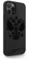 Черный силиконовый чехол MustHaveCase для iPhone 12 Pro Max Черный лаковый Герб для Айфон 12 Про Макс Противоударный