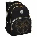 Школьный рюкзак GRIZZLY для девочек, RG-460-5 черный, 27х40х20