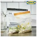 ЗИП пакет икеа (IKEA ISTAD) 50 штук многоразовый пакет для хранения продуктов с застежкой.