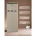 Холодильник TESLER RT-215 SAND GREY, 128л, двухкамерный, А+, морозильная камера сверху, ретро-стиль