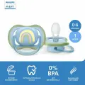 Соска-пустышка силиконовая Philips Avent ultra air SCF086/03 с футляром для хранения и стерилизации, 0-6 мес, 1 шт.