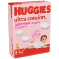 Huggies подгузники Ultra Comfort для девочек 3 (5-9 кг) 94 шт.
