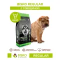 Сухой полнорационный корм Биско Регуляр для взрослых собак со средним уровнем активности, 15 кг