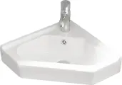Мебельная раковина SantiLine 55 подвесная, угловая, фаянсовая, раковина для ванной, белая, квадратная