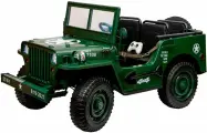 Детский электромобиль джип ToyLand Jeep Willys 4x4 4137 армия зелёный