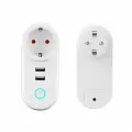 Умная SMART розетка, USBX2, Wi-Fi, 10 А