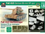 Склеиваемая пластиковая модель Немецкое 88 мм самоходное противотанковое орудие PaK 43/3 Waffentrager (Prof версия) с фототравлением. Масштаб 1:35
