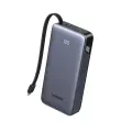 Внешний аккумулятор UGREEN PB536 (55988B) 45W Power Bank 20000mAh with Built-in Cable. Цвет: серый космос