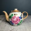 Чайник винтажный, заварочный, Дулево, агашки, фарфор, ручная роспись, СССР