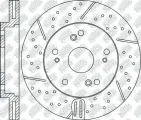 Диск тормозной перфорированный перед NIBK RN1177DSET