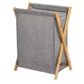 Корзина для белья в ванную комнату Homium Eco (размер 40*25*54 см, складная, цвет серый)