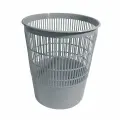Корзина для бумаг 18л Стамм, круглая сетчатая, пластик, серая (КР02), 11шт.