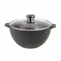 Казан для плова Мечта GRANIT Black 6л со стеклянной крышкой