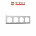 Рамка из пластика на 4 поста Werkel Stark W0041865 серебряный матовый
