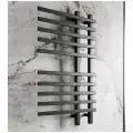 Полотенцесушитель дизайнерский электрический, профильный BAU Wind 60х100, 10 планок, черный матовый RAL 9005