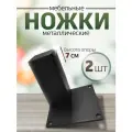 Ножки для мебели металл опоры черные 7 см, 2 шт