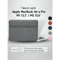 Чехол конверт для MacBook Pro 13 M1 M2 M3 / Про Макбук 2022 13 / Подставка для ноутбука Apple MacBook Retina 13, серый