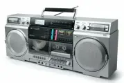 M-380GBS-Silver Музыкальный центр Vintage Ghetto Blaster Bluetooth Music Centre 5 in 1