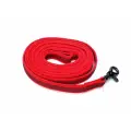 Поводок из прорезиненной стропы с латексом красный 20 мм карабин черный рычажный 10 м