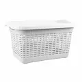 Корзина универсальная с кршкой 450Х300Х250 мм, 20л, белый