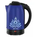 Чайник матрёна MA-005 электрический (2,0 л) стальной синий гжель