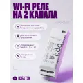 Умное реле Wi-Fi + RF, контроллер на 2 канала, 7-32В, 10А, с сухим контактом, в корпусе