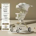 Легкая складная двусторонняя детская коляска из алюминиевого сплава с высокой посадкой и откидыванием