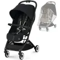 Коляска прогулочная Cybex Orfeo BLK Magic Black с дождевиком и бампером 524001767