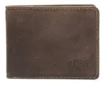 Бумажник KLONDIKE, фактура гладкая, тиснение, коричневый