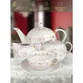 Сервиз чайный. Дулёвский фарфоровый завод. Форма Тюльпан. Рисунок Нежный. На 6 персон. 15 предметов