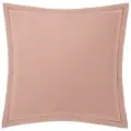 Наволочка - чехол для декоративной подушки на молнии T&I Велюр - канвас пепельно-розовый 45 х 45 см.