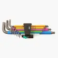 Набор Г-образных ключей с шаром, метрических, WERA 950 SPKL/9 Hex-Plus Multicolour BlackLaser 1 SB (WE-073593) 9 предметов