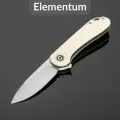 Складной нож CIVIVI Elementum C907A-3, сталь D2 satin, рукоять Frag Patterned Ivory G10