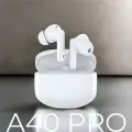 Беспроводные TWS наушники A40 PRO Белые с шумоподавлением ANC для iPhone/Android сенсорные