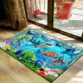 Ковер в детскую комнату 120х80см, Детский игровой коврик Рыбки