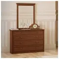 Комод Екатерина, Орех, 4 ящика, с доводчиками, классический стиль, Miassmobili
