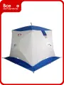 Палатка Пингвин Призма 1-слойная, 185x185 см, композит, бело-синий 1092