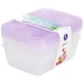 Пищевой контейнер Fresco 1000мл 4 шт / ёмкость для сыпучих продуктов / контейнер для еды, цвет лаванда