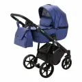 Коляска универсальная Adamex Bibione Deluxe 2 в 1, BI-SM2 - синий перламутр кожа