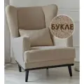 Кресло Оскар в гостиную, мягкое для дома и отдыха, букле Lamb Eco 10