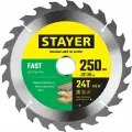 STAYER FAST 250 x 32/30мм 24Т, диск пильный по дереву, быстрый рез