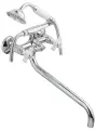 Смеситель для ванны и душа LAVELLY Simple с длинным изливом двухвентильный с лейкой