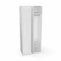 Шкаф пенал 40х55х220 Классик, 2 полки, L, белый/ белый мдф soft touch матовый