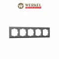 Рамка из пластика на 5 постов Werkel Stark W0051864 графит матовый
