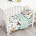 Детский комплект постельного белья из бязи АртПостель Колобок Ясельный, в детскую кроватку, звери, сказка