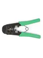 Обжимное устройство Cabeus HT-268, для RJ-45 и RJ-12, зелёное