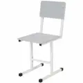Стул Polini Kids City S Ученик 6 группы, белый-серый