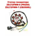Статор генератора 172FMM-5 (PR250), 172FMM-7 (CB250RL)